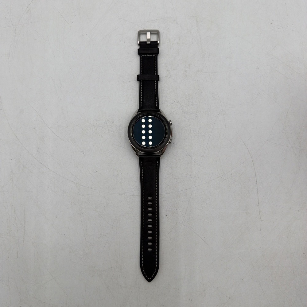 Samsung Galaxy Watch3 SM-R850 41mm Stainless Steel Black Leather GPS Tested
